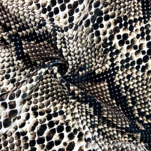 Digital Print Knit Polyester Stretch Korean Velvet Fabric